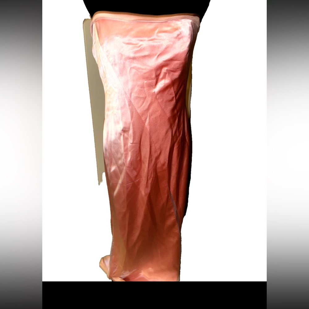 Luca Luca SATIN PINK STRAPLESS LONG MAXI DRESS SIZE 46 EUC TB 13